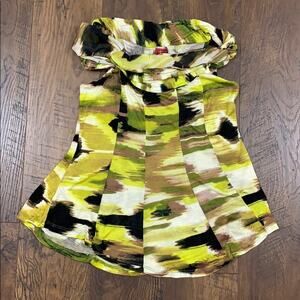 Anthro One September camouflage cowl neck top
